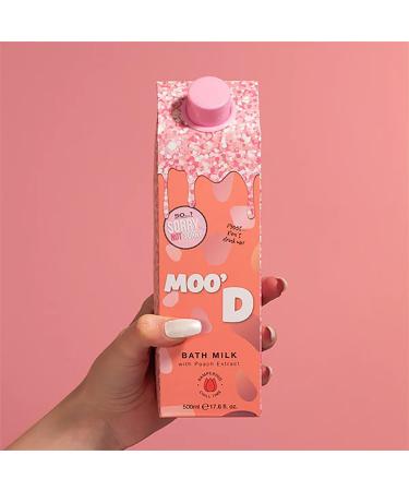 Sorry Not Sorry Moo D Bath Milk - Nourishing & Restoring Bath Soak with Peach Extract & Watermelon Scent (500ml) - Vegan & Cruelty Free - Buy Online on SooperMarket.com