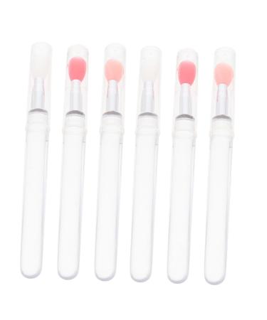 6pcs Lip Brush Face Makeup Brush Silicone for Lipsticks Lip Gloss Wand Silicone Lipstick Brush Tools Practical Paillette Brush Miss Lip Gloss Stick Make up