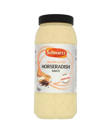 Schwartz Horseradish Sauce Creamy and Hot Accompaniment Sauce for Beef Ideal Sauce for Salad Dressings and Fish Suitable for Vegetarians 2.1 kg