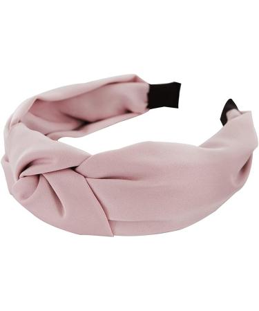 axy Headband with Knot and Satin Covered Vintage Beautiful Headband Hair Accessories Women's Headband HR35A (Dusky Pink) - Buy Online on SooperMarket.com