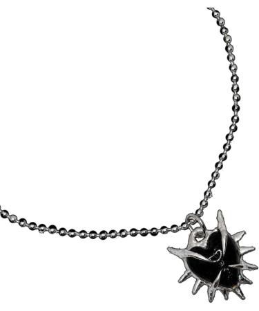 Handmade Love Shape Collarbone Chain for Women & Girls | Adjustable Black Thorn Heart Choker Jewelry - Oralgo - Buy Online on SooperMarket.com
