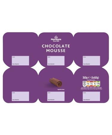 Morrisons Chocolate Mousse 6x60g