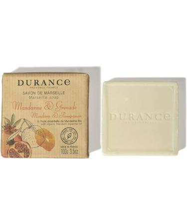 Durance Solid Marseille Soap With Organic Mandarin Essential Oil 100g Enriched With Olive Oil & Red Rice Extract Paraben-Free Solid Soap For All Skin Types - Buy Online on SooperMarket.com