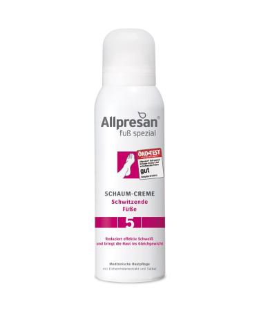 Allpresan Foot Special No. 5 Foam Cream against sweaty feet - Foot cream for daily care of heavily sweaty feet - 125 ml