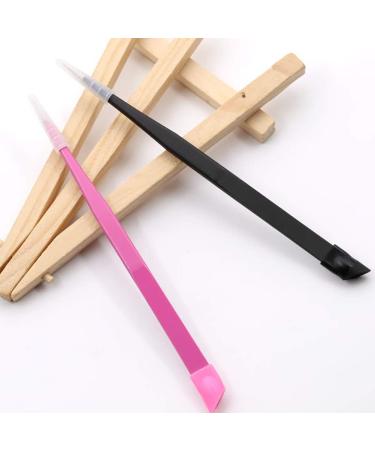 2 Pcs Metal Nail Tweezers Set for Precision Nail Art - Straight Tip Nipper Clippers with Silicone Pressing Head - Buy Online on SooperMarket.com