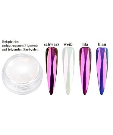 KM-Nails Effect Pigment White Aurora - Pearl Shine Shimmer with Applicator | International Shipping Available - Buy Online on SooperMarket.com
