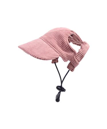 Predolo pet sports hat fashionable dog sun hat with ear holes sun protection hats dogs peaked cap dog baseball cap for small dogs pink XL