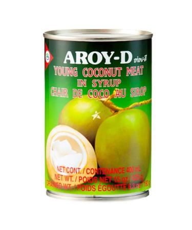 Aroy-D Thai Young Coconut Meat in Syrup for Dessert Topping Salad 425g