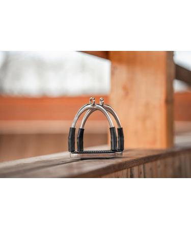 Equinate Safety Bar Charles 10cm - Stainless Steel Rubber Anti-Slip Stirrup Set for Adults & Children - Relieves Ankles - 2 Pieces - Buy Online on SooperMarket.com