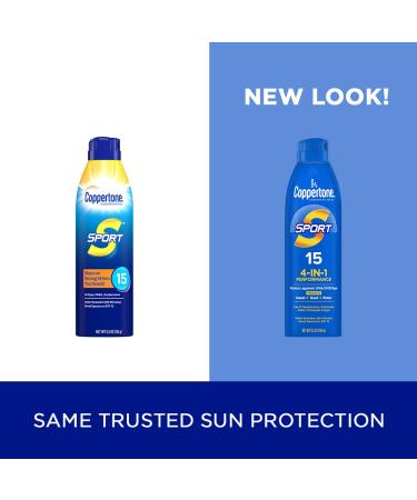 Coppertone Sport Sunscreen Spray SPF 15 | Water Resistant 5.5 Oz - Buy Online on SooperMarket.com