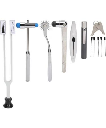 Hammer Diagnostics Kit Temperature Sensor Aluminum Alloy Penlight Tuning Fork Hammer with Storage Case for Patient - Buy Online on SooperMarket.com
