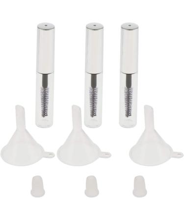 3 Pieecs 4 ml Empty Mascara Tube w/Eyelash Wand Brush Rubber Inserts and Funnels Set for DIY Mascara Refillable Containers for Travel - Clear as described - Buy Online on SooperMarket.com