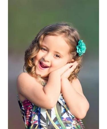 40pcs Chiffon Flower Baby Girl Hair Clips - Cute Ribbon Lined Clips for Infants & Toddlers - Buy Online on SooperMarket.com