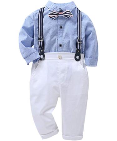 AmzBarley Baby Boys Gentlemans Tuxedo Romper Suit | Blue | 6-12 Months - Buy Online on SooperMarket.com