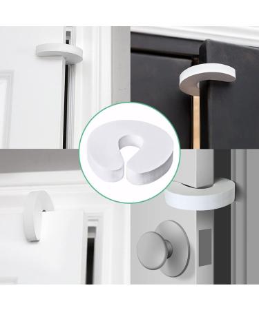 Child Safety Door Stoppers - 6 Pcs Anti-Slam Foam Guards for Kids | Door Finger Guards for Children - White - Buy Online on SooperMarket.com