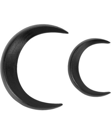 Moon Hair Stick Accessories Carved Fashion Wooden Lightweight Safe Moon Hair Fork for Long Hair (Black) - Buy Online on SooperMarket.com