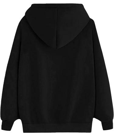 Women's Plus Size Christmas Hooded Sweatshirt Pullover with Pockets - Black_4 XX-Large - Buy Online on SooperMarket.com
