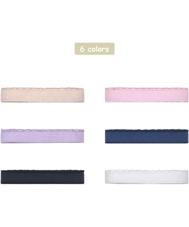 Bristlegrass Picot Plush Bra Strap Elastic Band 3/8 Nylon Spandex Shoulder Tape - 12 Yards Combo | Lingerie Underwear Sewing Trim - Buy Online on SooperMarket.com
