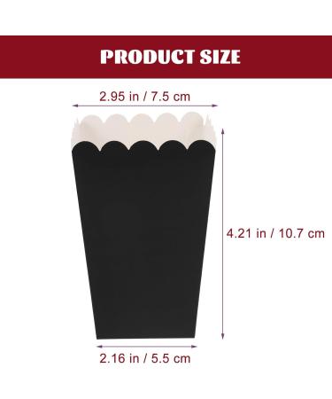 Alipis 50Pcs Popcorn Boxes Disposable Popcorn Buckets Paper Popcorn Tubs Greaseproof Popcorn Containers for Movie Theater Night Parties 250g Black - Buy Online on SooperMarket.com