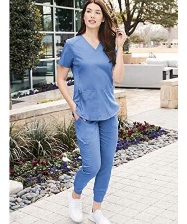 Med Couture Touch Women's V-Neck Shirttail Top - Navy (Medium) - Buy Online on SooperMarket.com