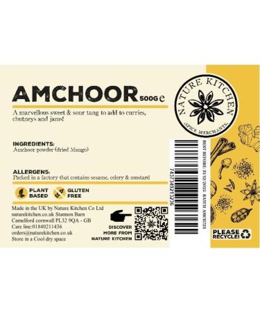Nature Kitchen Amchoor 500g: Gluten-Free & Vegan Spices for Marinades, Sauces, Frying, Baking & Grilling - Buy Online on SooperMarket.com