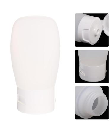 FRCOLOR 4Pcs Silicone Travel Shampoo Bottles Set Portable Refillable Lotion & Shampoo Bottles 30ml for Travel - Easy Squeezy White Containers - Buy Online on SooperMarket.com