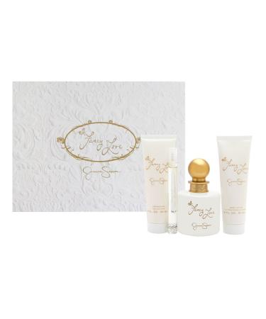 Fancy Love by Jessica Simpson for Women - 4 Pc Gift Set 3.4oz EDP Spray, 0.34oz EDP Mini Spray, 3oz Body Lotion, 3oz Bath & Shower Crme