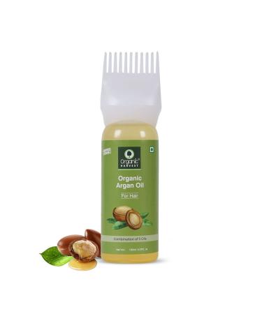 Organic Argan Hair Oil | For Men & Women | Cold-pressed Moroccan Argan Oil For Soft Silky & Smooth Hair | 100% American Certified Organic | Sulphate & Paraben-free - 150ml