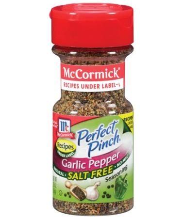McCormick Perfect Pinch Garlic Pepper Salt Free Seasoning, 2.5 oz