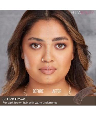 HUDA BEAUTY #BombBrows Full n Fluffy Volumizing Fiber Gel - Rich Brown for Lush Eyebrows | International Shipping Available - Buy Online on SooperMarket.com