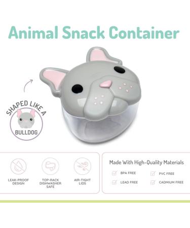 Melii 10200 French Bulldog Snack Storage Container - Grey Plastic Pet Food Storage for Dogs | Best International Shipping - Buy Online on SooperMarket.com