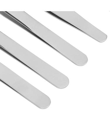 8-Part Stainless Steel Eyelash Extension Tweezers Set - Fine Lace Silver Tweezers for Perfect Eyelash Application - Buy Online on SooperMarket.com