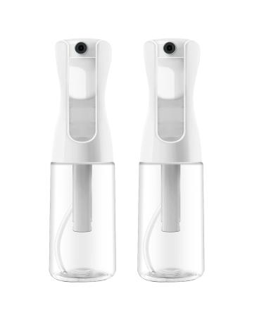 Amoyox Spray Bottle for Hair 2 Pack 200ml/6.8oz Fine Mist Spray Bottle Ultra Fine Continuous Spray Water Bottle Styling Plants Cleaning Misting & Skin Care Clear