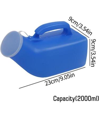 Portable Male Urinal Potty Pee Collector Storage for Hospital Travel Camping Tight with 2000ml Lid S8G5 Seal Leakproof - Buy Online on SooperMarket.com