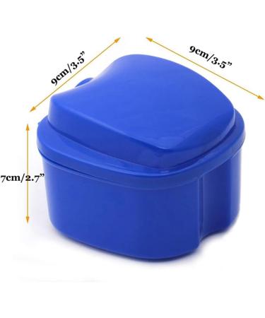 Buy 2x Dark Blue Prostheses Suitcase & Bath Box Storage for False Teeth | Travel-Friendly Prosthesis Solutions - Buy Online on SooperMarket.com