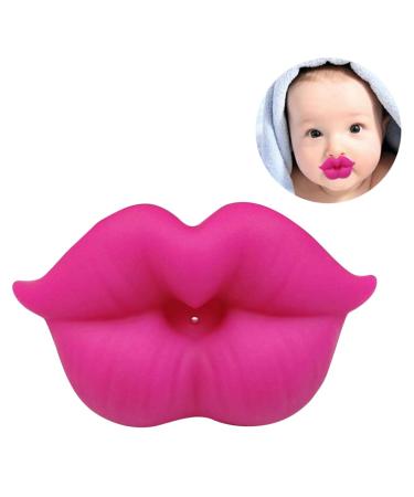 Funny Baby Kiss Lips Pacifier | Cute Silicone Soother for Boys & Girls | Red Rose Kiss Baby Lip Pacifier - Buy Online on SooperMarket.com