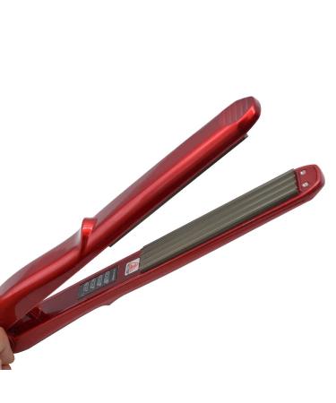 Pro Ceramic Mini Hair Crimper for Women - Small Wave Curling Iron for Short & Long Hair Styling (Red) - Buy Online on SooperMarket.com