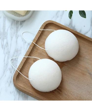 Organic Konjac Facial Sponges Set of 4 for Shower Bath SPA - Natural Cleansing Puff for Kids, Men, Women - Buy Online on SooperMarket.com