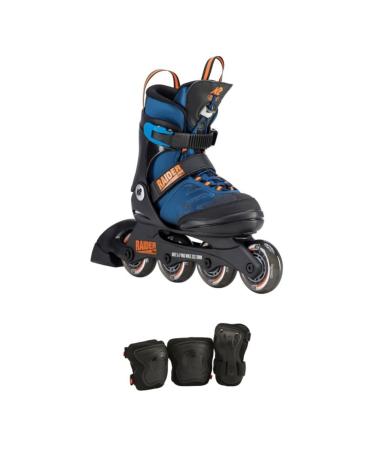 K2 Skate Youth Raider Pro Pack Inline Skates, Blue/Orange 4-8 Blue/Orange