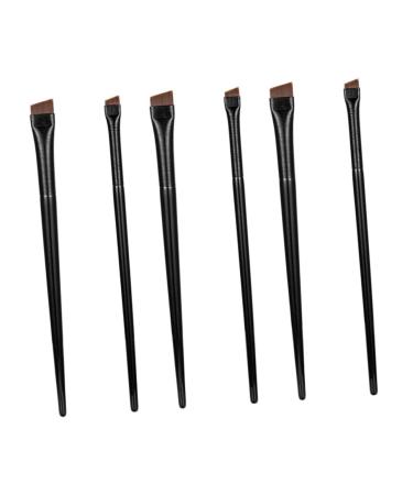 Baluue 9 Sets Eyeliner Brush Makeup Brush Eyebrow Eye Liner Wands Ear Brow Brush Black Wood