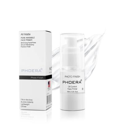 Primer Face Makeup PHOERA Face Foundation Primer Makeup Face Primer for Makeup Long Lasting Hydrating Smoothing Isolated Moisturizing Oil Free Effect Make Up Base Matte Face Foundation Primer(18ML) 0.6 Fl Oz (Pack of 1)