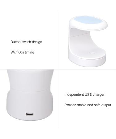 16W Mini UV Nail Lamp - LED Dryer with 3 Light Chips & 60s Timer | Portable Nail Curing with USB - Buy Online on SooperMarket.com
