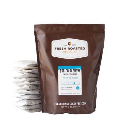 Fresh Roasted Coffee, FRC Decaf Cold Brew Filter Packs, Med-Dark Roast, 12 Count
