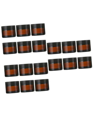 Didiseaon 18 Sets Cream Bottle Eye Cream Bottle Brown Glass Travel Round Cans