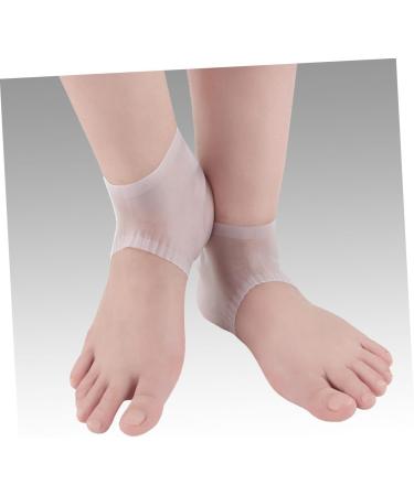 Healeved 3 Pairs Foot Care Protector Breathable Socks Heel Cups for Heel Pains Gelt Silicone Gel Cracked Heel Sleeves Silicone Heel Protectors Shoe Inserts Moisturizing Socks Soft White - Buy Online on SooperMarket.com