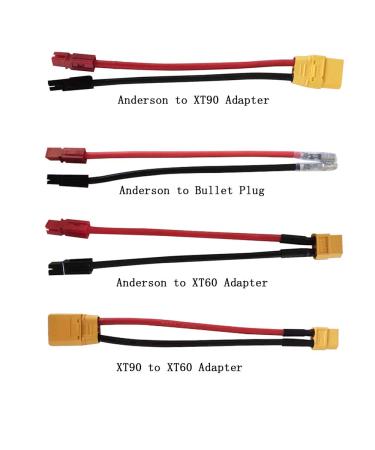 Anderson to XT60 Adapter/Anderson to XT90 Adapter / XT90 to XT60 Adapter/Anderson to Bullet Plug Cable