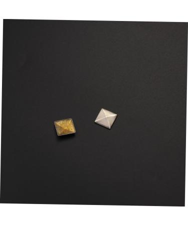 COHEALI 200 Pcs Metal Studs Pyramid Studs Flat Back Metal Spikes Rivet Studs Square Nail Self Made Hot Sheet Silverx2pcs Size 2x2pcs - Buy Online on SooperMarket.com