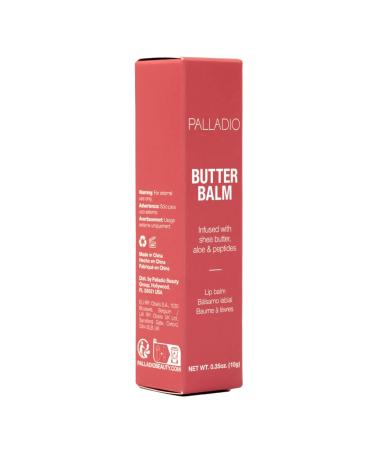 Palladio Butter Balm - Hydrating Vegan Lip Balm with Aloe & Peptides | Moisture & Shine | Strawberry Shortcake Tint - Buy Online on SooperMarket.com
