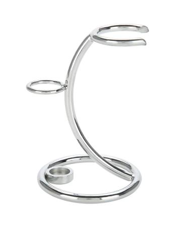 esowemsn 1PC Silver Stainless Steel Razor Holder Stand Brush Shaving Holder Safety Men's Shaving Razor Brush Stand Shaver Kit Organizer