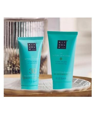 Rituals of Karma Summer Duo after sun cooling shower gel 50ml spf 30 sun protection face cream 30ml Boxed Travel set